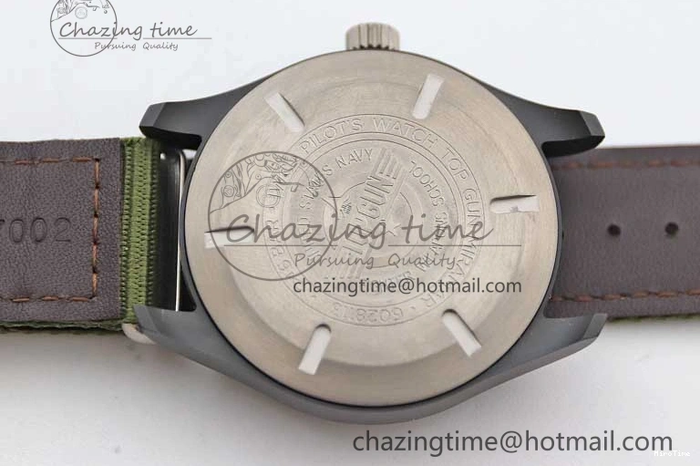 MIROTIME 0219 Packable Mark XVIII ‘TOPGUN SFTI’ Ceramic M+F Best Edition Black Dial on Green Nylon Strap 7048